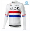 Tenue Maillot M/L + Collant à Bretelles 2019 TEAM INEOS Hiver Thermal Fleece N001